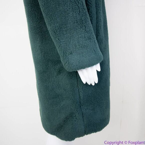 NEW Madewell green (Re)sourced Sherpa Teddy Coat, size S - Picture 9 of 16
